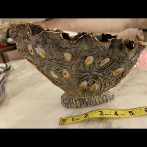 Heidi Schoop, oyster vase, Mid-century Modern, clamshell vase